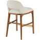 Inga 34 inch Morel Brown/Brushed Brass Counter Stool