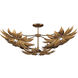 Alithea 5 Light 45.25 inch Antique Brass Semi-Flush Mount Ceiling Light