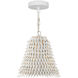 Overlay 1 Light 12.5 inch White Pendant Ceiling Light, Small