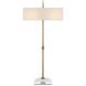 Caldwell 34.5 inch 25 watt Antique Brass and Clear Table Lamp Portable Light