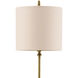 Messenger 26 inch 60 watt Vintage Brass/Black Table Lamp Portable Light