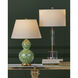 Deville 31 inch 150 watt Clear/Antique Brass Table Lamp Portable Light