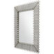 Daze 45 X 35 inch White and Antique Brass Mirror