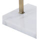 Cloister 87 inch 75 watt Antique Brass and White Floor Lamp Portable Light, Large