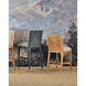 Santos 44 inch Vintage Navy and Satin Brass and Barrett Dusk Bar Stool