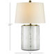 Oscar 25 inch 150 watt Clear/Brass Table Lamp Portable Light