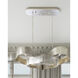 Grand Lotus 6 Light 50.5 inch Contemporary Silver Leaf Chandelier Ceiling Light, Oval