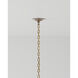 Daze 3 Light 24 inch Antique Brass/White Pendant Ceiling Light, Large