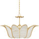 Bebe 3 Light 26.75 inch Contemporary Gold Leaf Chandelier Ceiling Light, Bunny Williams Collection