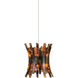 Alsop 1 Light 6 inch Brown and Black with Silver Multi-Drop Pendant Ceiling Light