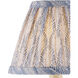 Plume Blue and Ivory 6 inch Tapered Chandelier Shade