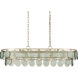 Settat 5 Light 40.25 inch Silver Leaf and Clear Chandelier Ceiling Light