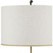Codorniz 30 inch 150 watt Antique Brass and Black Table Lamp Portable Light, Marjorie Skouras Collection