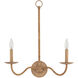 Saxon 2 Light 19.75 inch Saddle Tan Wall Sconce Wall Light