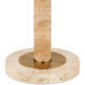 Miles 58.5 inch 7 watt Brass/Natural Floor Lamp Portable Light