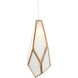 Glace 30 Light 54 inch White and Antique Brass with Silver Multi-Drop Pendant Ceiling Light