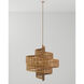 Saisei 5 Light 45 inch Khaki/Natural Rattan Chandelier Ceiling Light