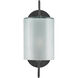 Glacier 1 Light 6 inch Antique Bronze and Frosted White Bath Sconce Wall Light