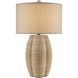 Karnak 30.5 inch Satin Black/Natural Abaca Rope Table Lamp Portable Light