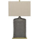 Musing 32.5 inch 150 watt Rustic Metallic Bronze Table Lamp Portable Light