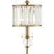 Parfait 33 inch 75 watt Clear and Antique Brass Table Lamp Portable Light