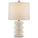 Girault 20.5 inch 150 watt Beige and Antique Brass Table Lamp Portable Light