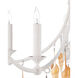 Arcachon 5 Light 39 inch Crushed Shell and Natural with Vanilla Chandelier Ceiling Light