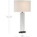 Stanhope 33.25 inch 150 watt White and Bronze Table Lamp Portable Light