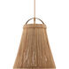 Parnell 1 Light 27.75 inch Natural/Beige/Frosted White Pendant Ceiling Light