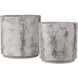 Faux Birch Black/Beige/Pale Gray Planter, Medium