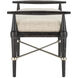 Perrin Ebonized Wood and Silver Granello and Finn Natural Bench