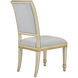 Ines Ivory and Antique Gold and Mixology Moonstone Chair