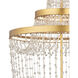 Mademoiselle LED 22 inch Clear/Contemporary Gold Leaf/Contemporary Gold Chandelier Ceiling Light, Medium
