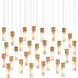 Cannula 30 Light 54 inch Vintage Brass Linear Pendant Ceiling Light