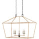 Denison 6 Light 40 inch Mole Black Lantern Pendant Ceiling Light