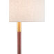 Bravo 66.25 inch 150 watt Mahogany/Antique Brass Floor Lamp Portable Light