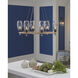 Hightider 6 Light 36 inch Natural and Clear and French Black Chandelier Ceiling Light