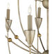 Paradox 28 Light 42 inch Silver Granello and Gold Leaf Chandelier Ceiling Light