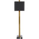 Adorn 32.75 inch 25 watt Antique Brass/Black Table Lamp Portable Light, Large