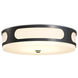 Swale LED 17.5 inch Black/White Outdoor Flush Mount