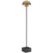 La Rue 58 inch 7 watt Brushed Brass and Black Floor Lamp Portable Light