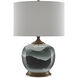 Boreal 25 inch 150 watt White/Green/Antique Brass Table Lamp Portable Light