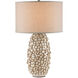Sugar Cube 29 inch 150 watt Ivory/Brown Table Lamp Portable Light