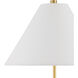 Ippolito 36.5 inch 60 watt Antique Brass and Natural Console Lamp Portable Light