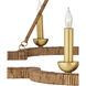 Savoie 9 Light 43 inch Natural/Contemporary Gold Leaf Chandelier Ceiling Light, Suzanne Duin Collection