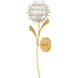 Dandelion 1 Light 9 inch Contemporary Silver Leaf Wall Sconce Wall Light