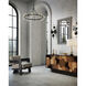 Circumstellar 8 Light 37.25 inch Black Iron/Clear Disc Chandelier Ceiling Light