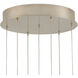 Piero 7 Light 17 inch White/Painted Silver Multi-Drop Pendant Ceiling Light