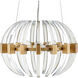Coquette 3 Light 13.5 inch Clear/Antique Brass Chandelier Ceiling Light, Small