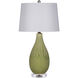 Anjou 29.75 inch 150 watt Pale Green and Clear Table Lamp Portable Light